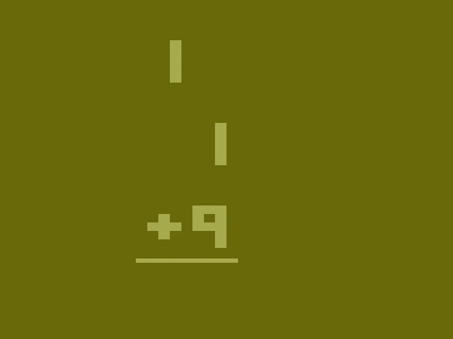Basic Math title screen for Atari 2600
